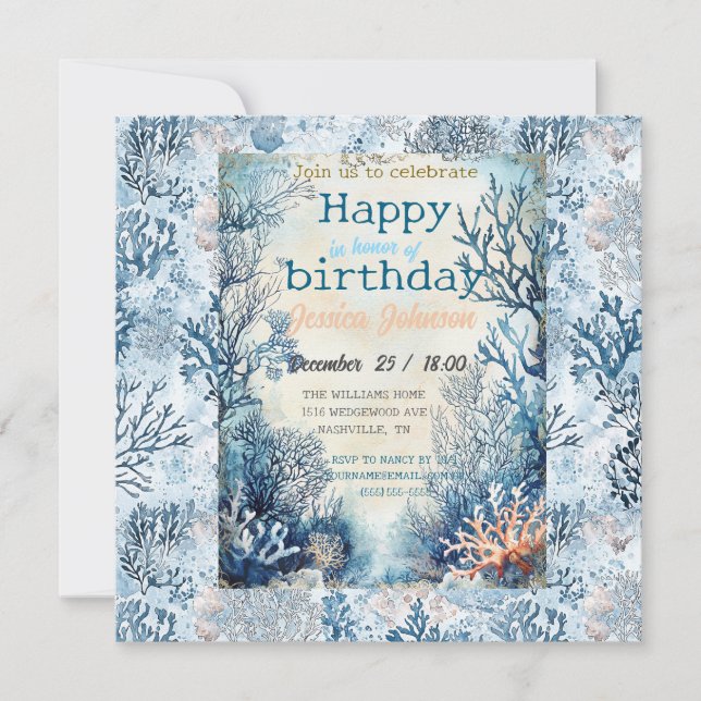 Dreams under the sea save the date (Front)