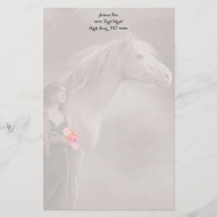 Dreams White Stallion Horse Stationery Note paper