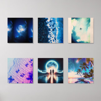 Dreamscape Collection - Surreal Nature & Costimic Wood Photo Tile