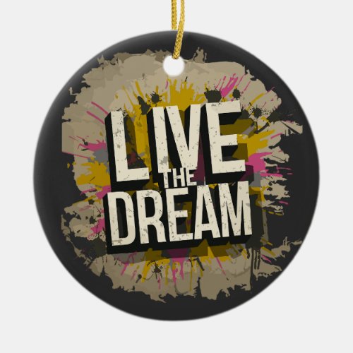 Dreamscape Elegance Unleashing Bold Aspirations Ceramic Ornament