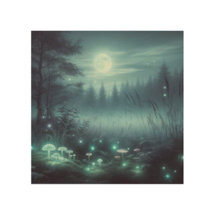 Dreamscape Glow in Forgotten Twilight Meadow Wood Wall Art