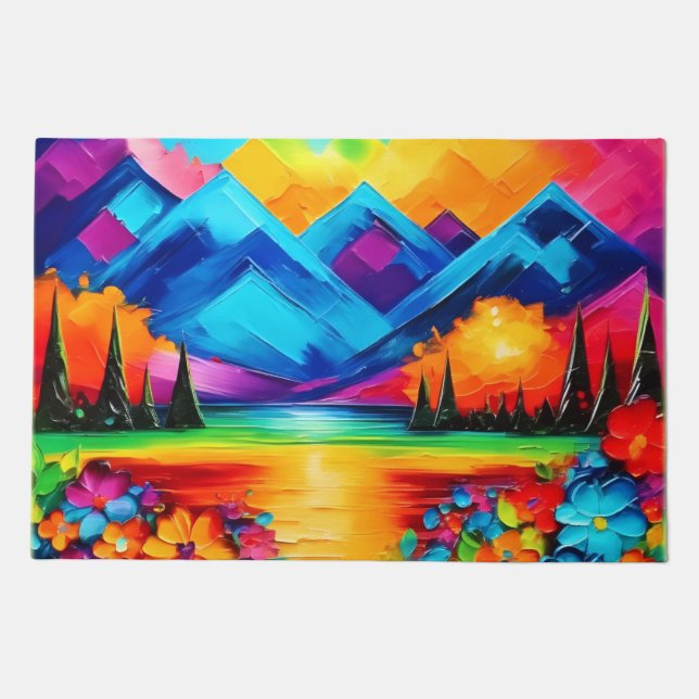 Dreamscape Horizon Painting Doormat (Front)