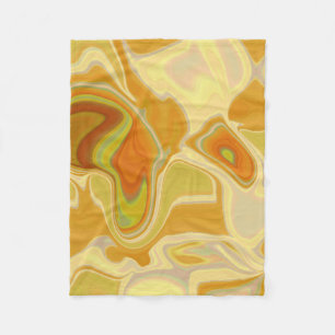 Dreamscape in Gold Fleece Blanket