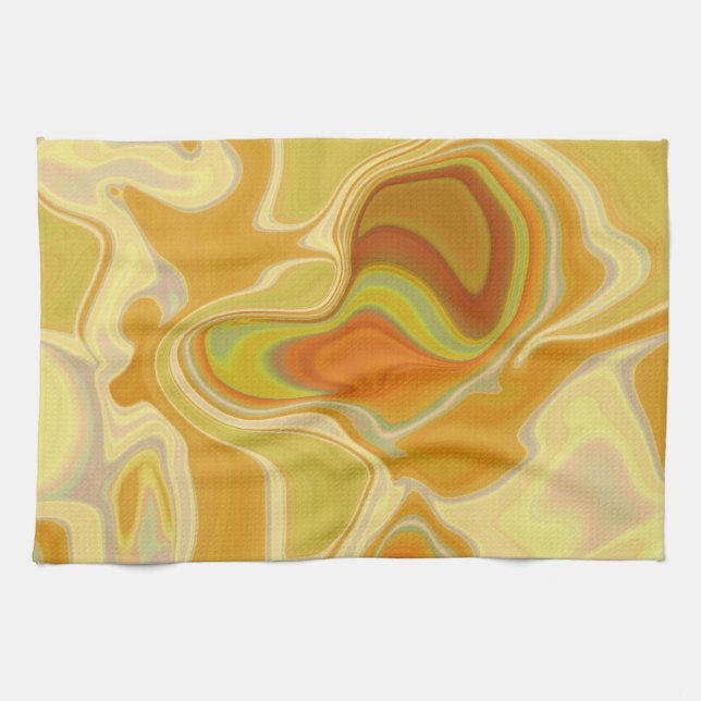 Dreamscape in Gold Kitchen Towel (Horizontal)