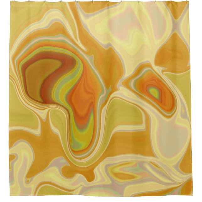 Dreamscape in Gold Shower Curtain (Front)