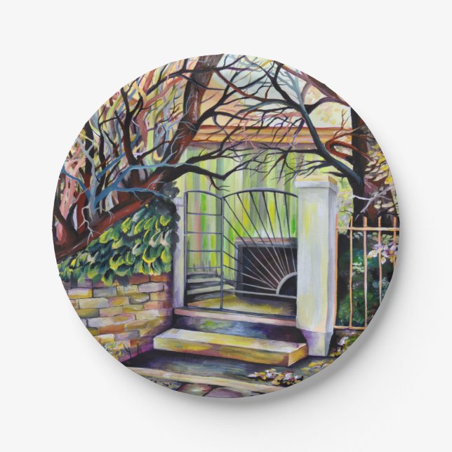 Dreamscape Luxembourg Bohemian French Provenance Paper Plates (Front)