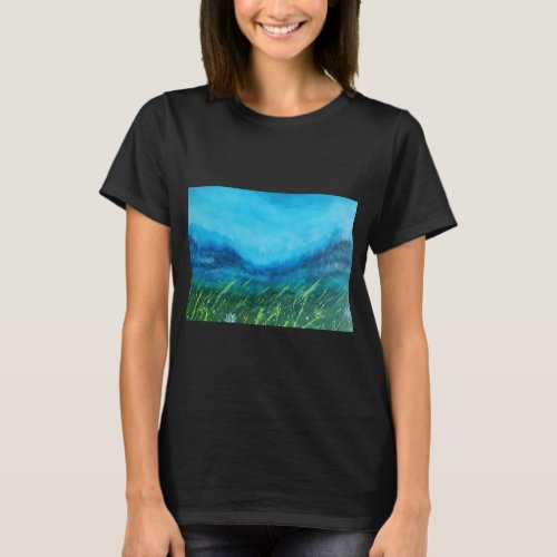 Dreamscape Misty Blue Mountains T_Shirt