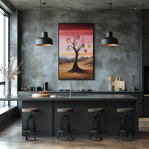 Dreamscape of Hanging Pocket Watches on a tree Poster