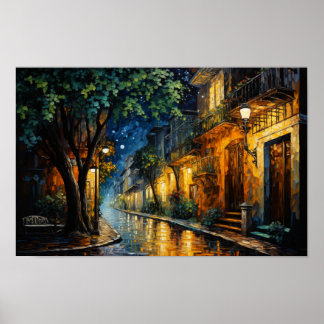 🎨Dreamscape Oil Painting Series Happy Homes🌆 Poster
