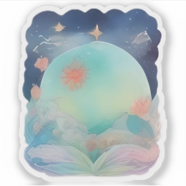 Dreamscape Open Book Universe Sticker (Front)