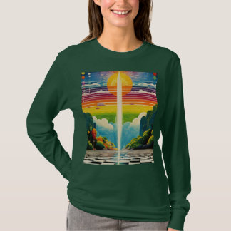 Dreamscape Zen: French Vintage Psychedelic Fusion T-Shirt
