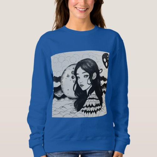 Dreamscapes Apparel Surreal Black and White T_Shi Sweatshirt