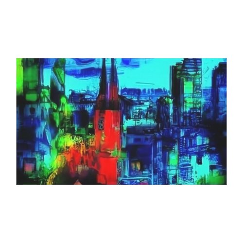 Dreamscapes of Urban Nights Chromatic Symphony Canvas Print