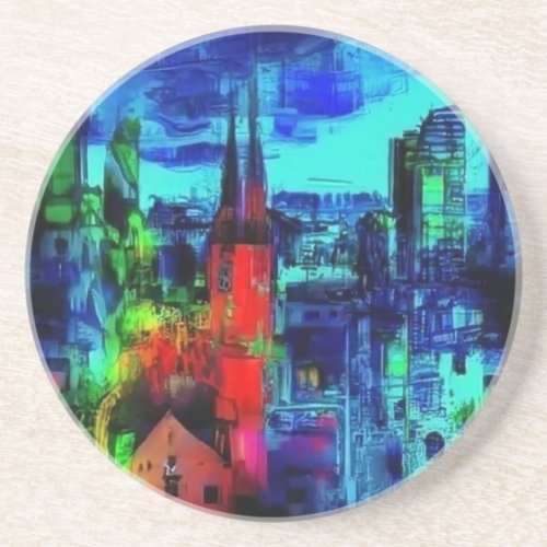Dreamscapes of Urban Nights Chromatic Symphony Coaster