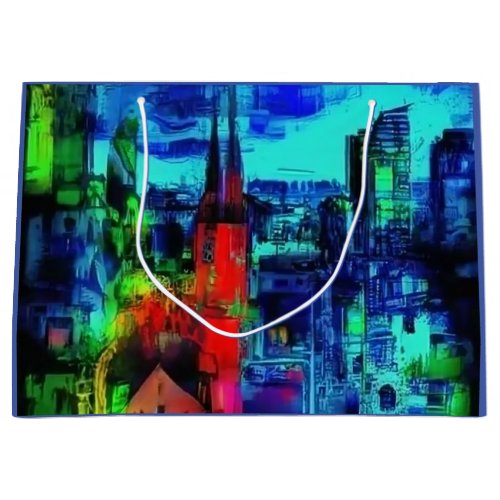 Dreamscapes of Urban Nights Chromatic Symphony Large Gift Bag