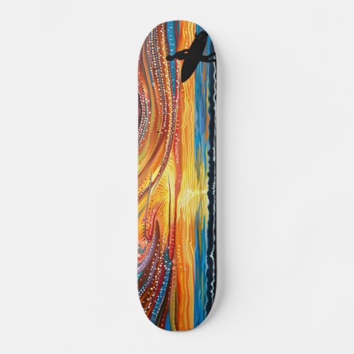 Dreamtime Surf _ Limited Edition Aboriginal Dot Ar Skateboard
