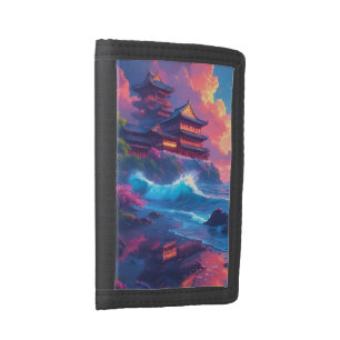 Dreamwave Pagoda by the Sea Tri-fold Wallet