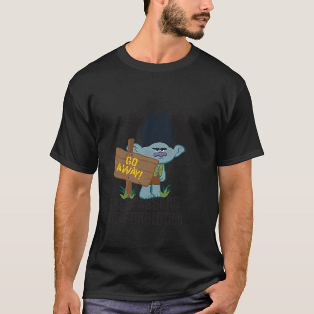 Dreamworks' Trolls Branch Go Away Crewneck T-Shirt (Front)