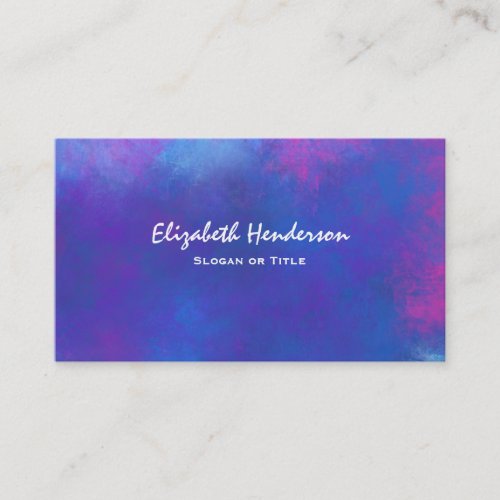 Dreamy Abstract Colors in Pink Purple and Blue Business Card