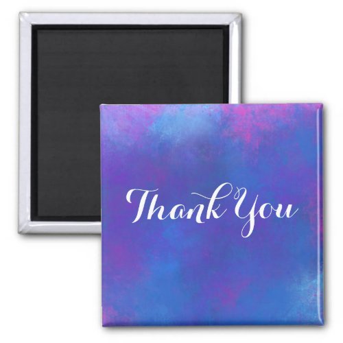 Dreamy Abstract in Pink Purple and Blue Thank You Magnet