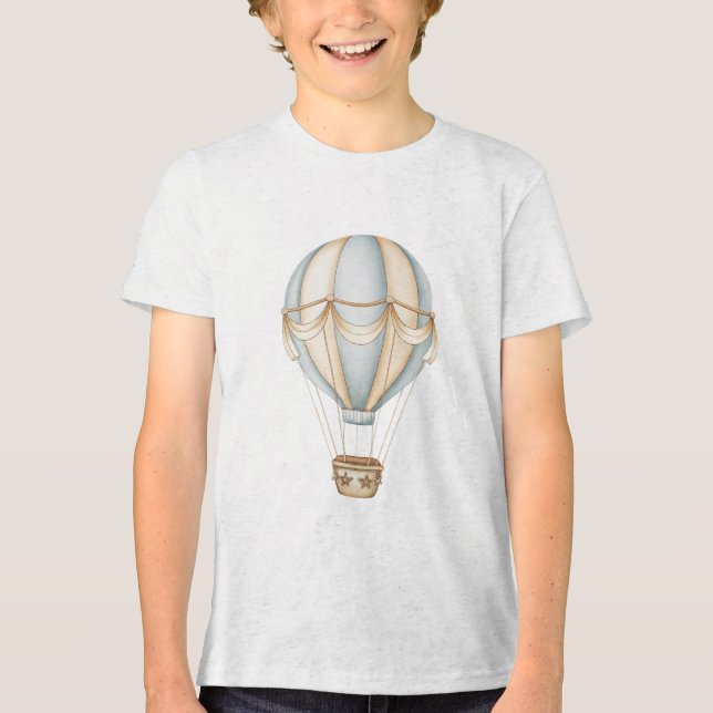 Dreamy Air Balloon Design Tri-Blend Shirt (Front)