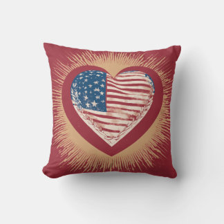Dreamy American Flag Throw Pillow
