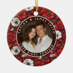 Dreamy Anemones Garden Backyard Wedding Ceramic Ornament