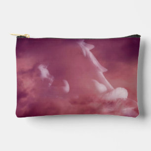 Dreamy Angel In Magenta Clouds Zipper Pouch