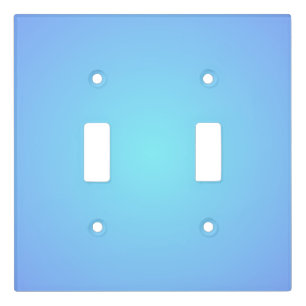 Dreamy Aqua Blue Hues Gradient Colors Light Switch Cover