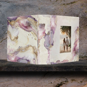 Dreamy Aquarella Wedding Photo Album 3 Ring Binder