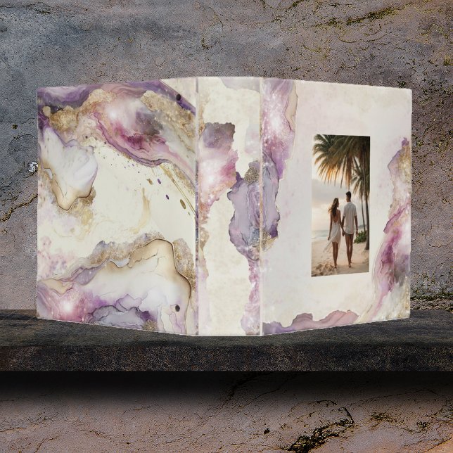 Dreamy Aquarella Wedding Photo Album 3 Ring Binder (Creator Uploaded)