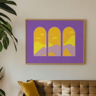 Dreamy Arched Mountain Landscape Art Print
