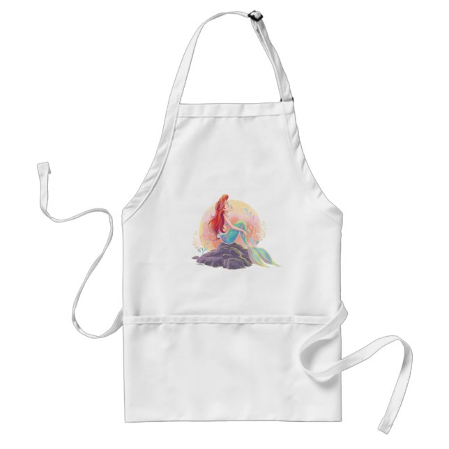 Dreamy Ariel on the Rocks Adult Apron (Front)