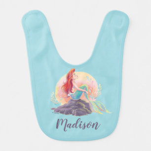 Dreamy Ariel on the Rocks Baby Bib