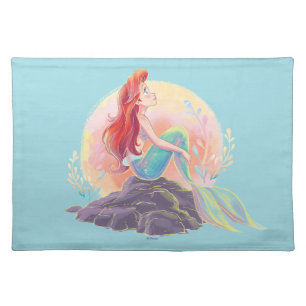 Dreamy Ariel on the Rocks Cloth Placemat