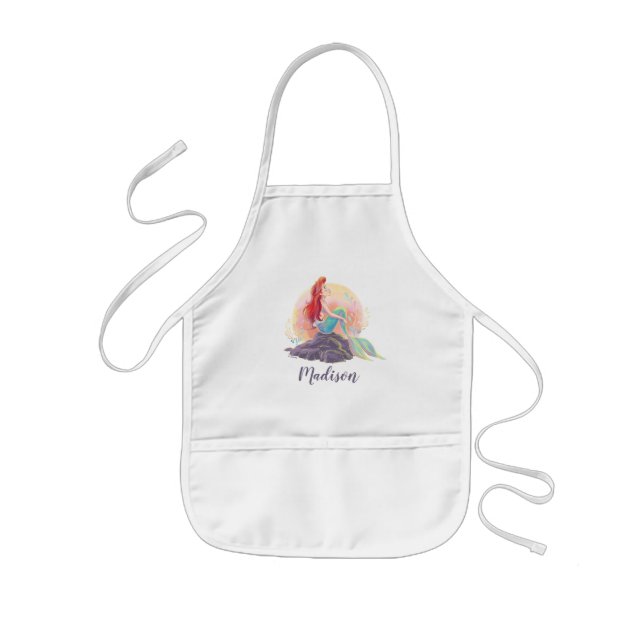 Dreamy Ariel on the Rocks Kids' Apron (Front)