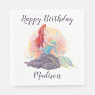 Dreamy Ariel on the Rocks Napkins