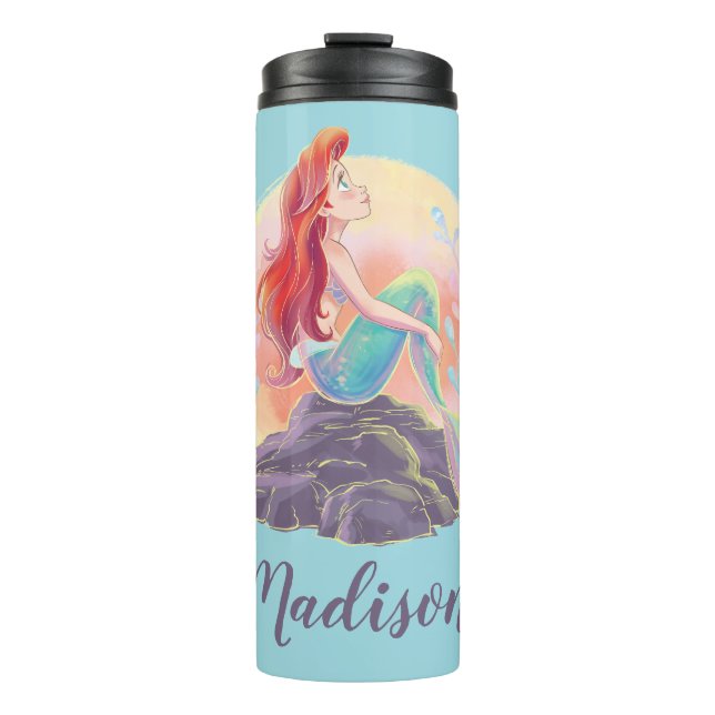 Dreamy Ariel on the Rocks Thermal Tumbler (Front)
