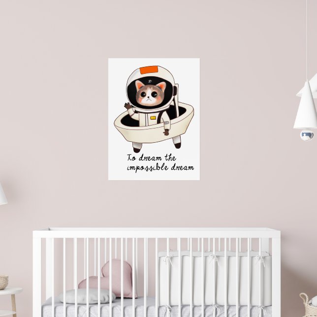 Dreamy astrocat poster (Nursery 2)