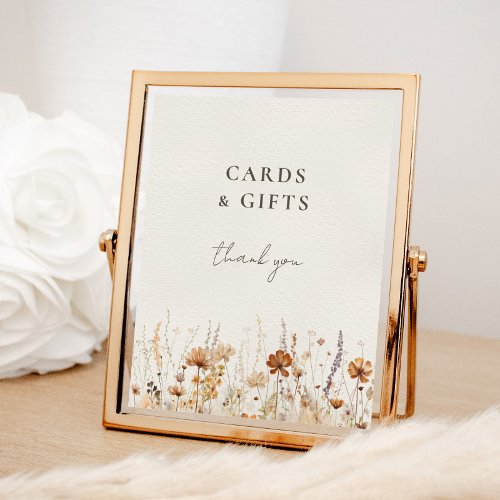 Dreamy Autumn Wildflower Cards and Gifts Sign