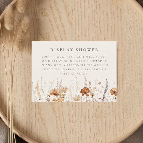 Dreamy Autumn Wildflower Display Shower Enclosure Card