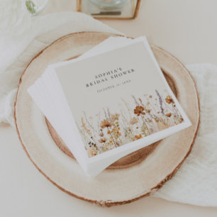Dreamy Autumn Wildflower Napkins