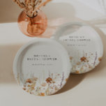 Dreamy Autumn Wildflower Paper Plates<br><div class="desc">Featuring a dreamy wildflower meadow design with soft delicate neutral colored tiny wildflowers on a field,  these elegant bridal shower paper plates perfectly capture the warmth and coziness of the autumn season.</div>