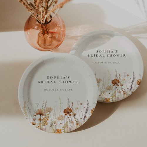 Dreamy Autumn Wildflower Paper Plates