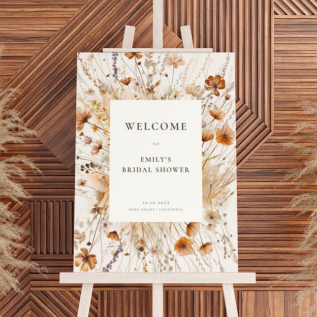 Dreamy Autumn Wildflower Welcome Sign (Creator Uploaded)