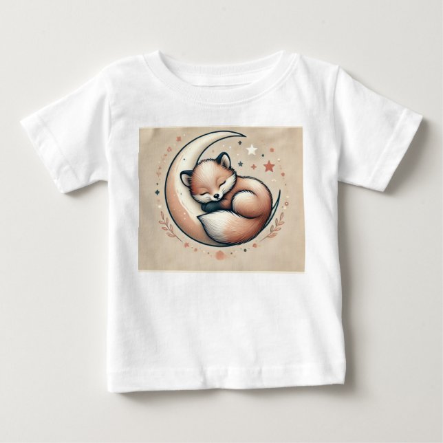 Dreamy Baby Fox T-shirt - Perfect for little ones (Front)