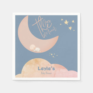 Dreamy Baby Over the Moon Baby Shower Napkins