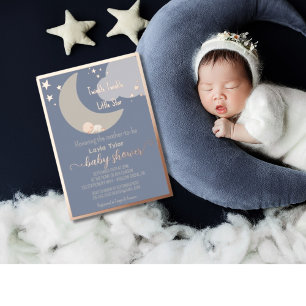 Dreamy Baby Rose Gold Baby Shower Foil Invitation