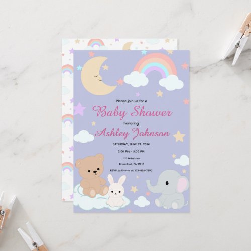 Dreamy Baby Shower Invitation