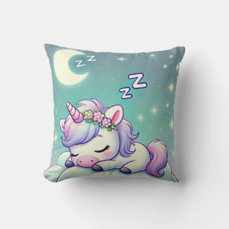 Dreamy Baby Unicorn - Decorative Pillow
